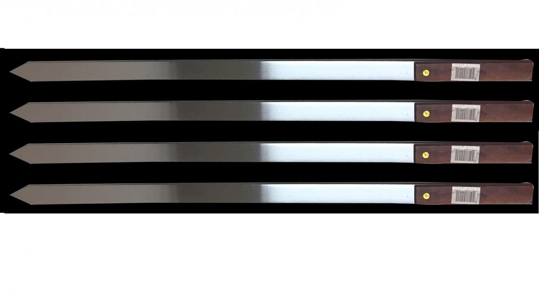 BBQ Kebab Skewers Flat 1" Wide Long 20" 4 Pcs 31909 USA